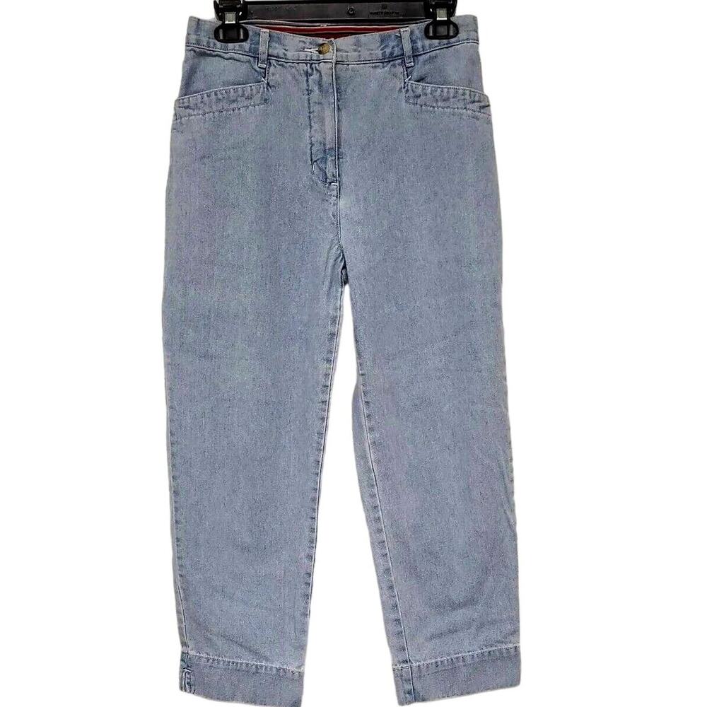 Vintage 80s Mom Jeans Christopher Banks Womens Size 6 High Rise Crop Light Wash
